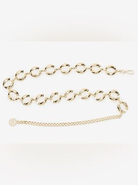 NWOT Steve Madden Polished Gold-Tone Circular Link Belt